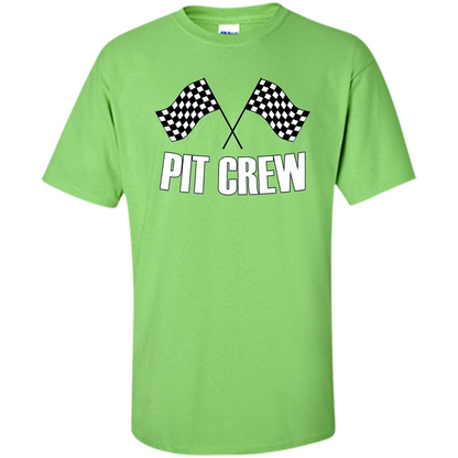Pit Crew T-shirt for Hosting Race Car Parties Parents Pit Lime