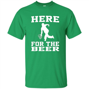 Funny Bowling Drinking Shirt Here For The Beer T-shirt