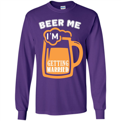 Beer T-shirt Beer Me Iäó»m Getting Married Purple