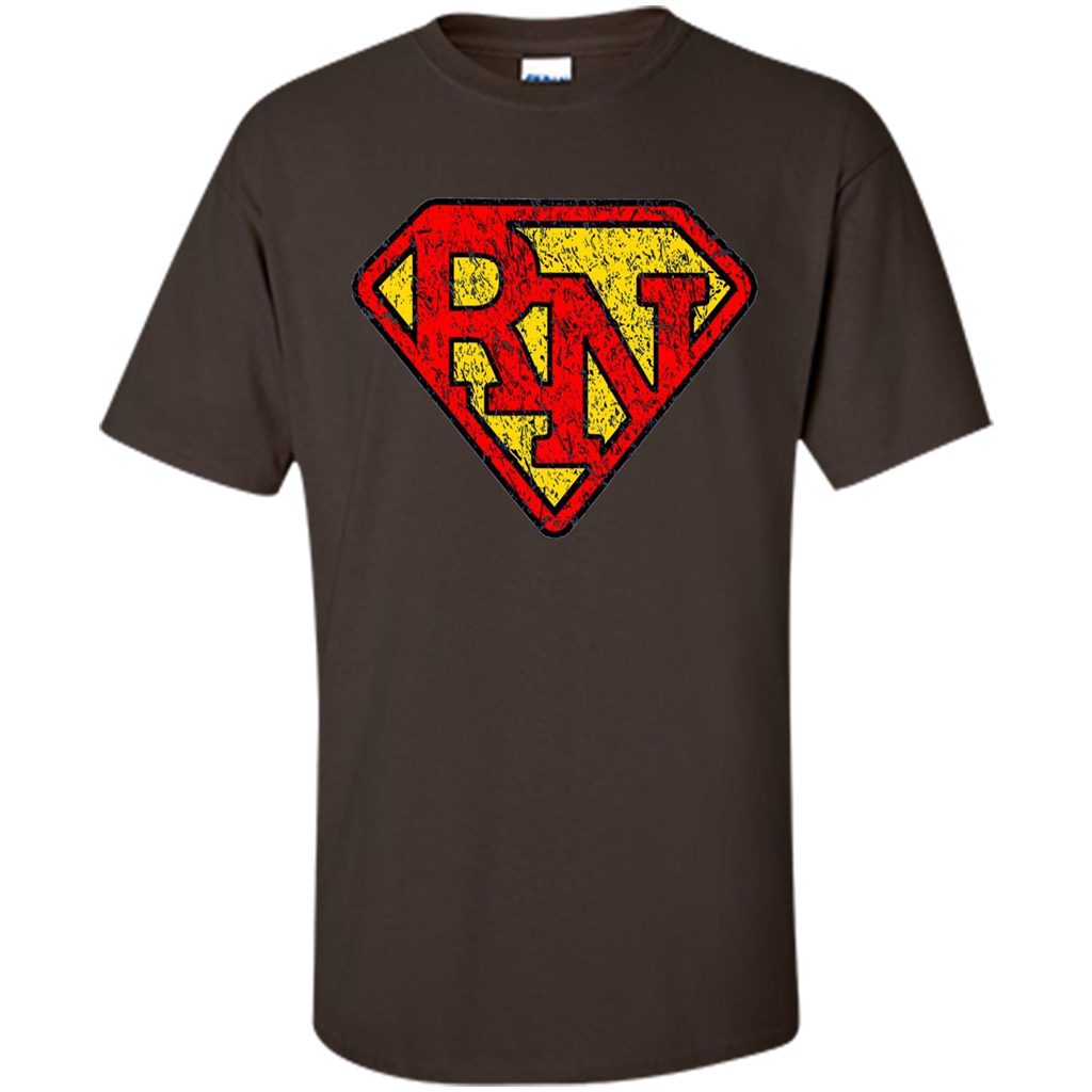 Vintage Super Nurse RN Distressed T-shirt Dark Chocolate