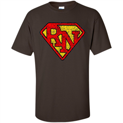 Vintage Super Nurse RN Distressed T-shirt Dark Chocolate