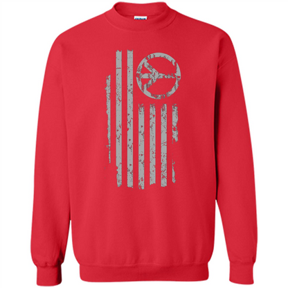 American Peace Flag T-shirt Patriotic Peace Sign Flag Shirt Red
