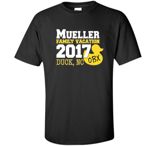 Mueller Family Vacation 2017 Duck, NC cool shirt Black