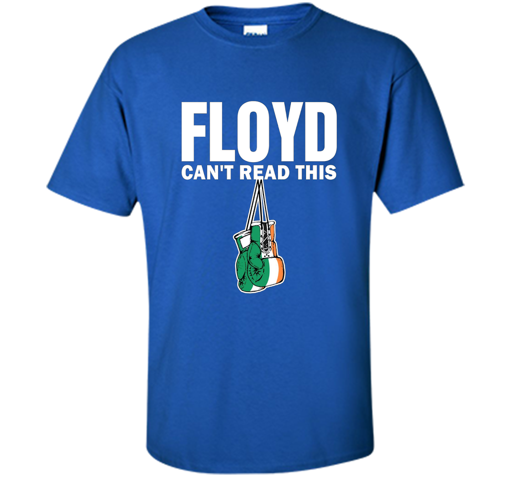 Boxing T-shirt Floyd Can't Read This T-shirt Royal
