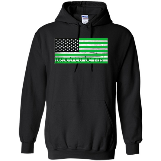Proud To Be Irish T-shirt USA Flag Patriot Black