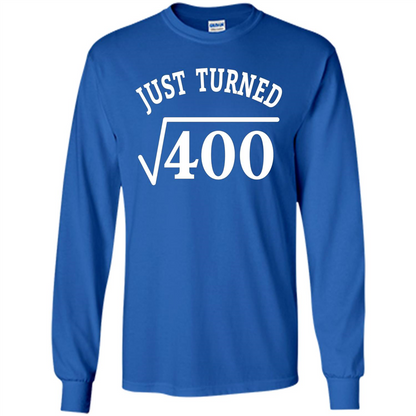 Birthday Gift T-shirt 20 Years Old Just Turn Square Root 400 T-shirt Royal