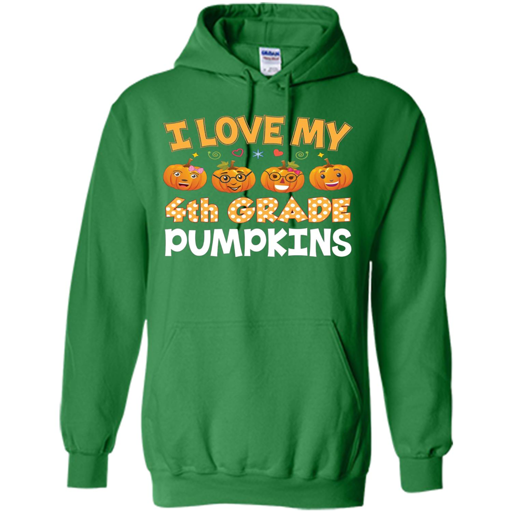 I Love my 4th Graders Pumpkins T-Shirt Fourth Grade Teacher Irish Green