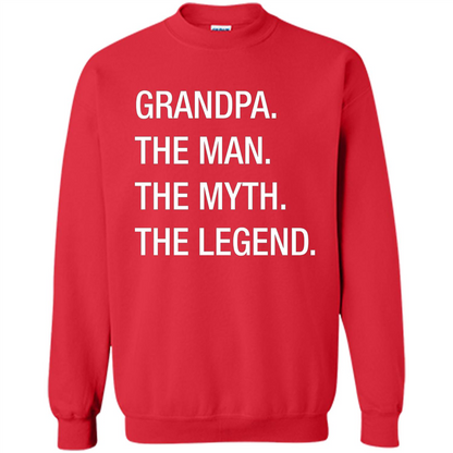 Grandpa The Man The Myth The Legend T-shirt Red