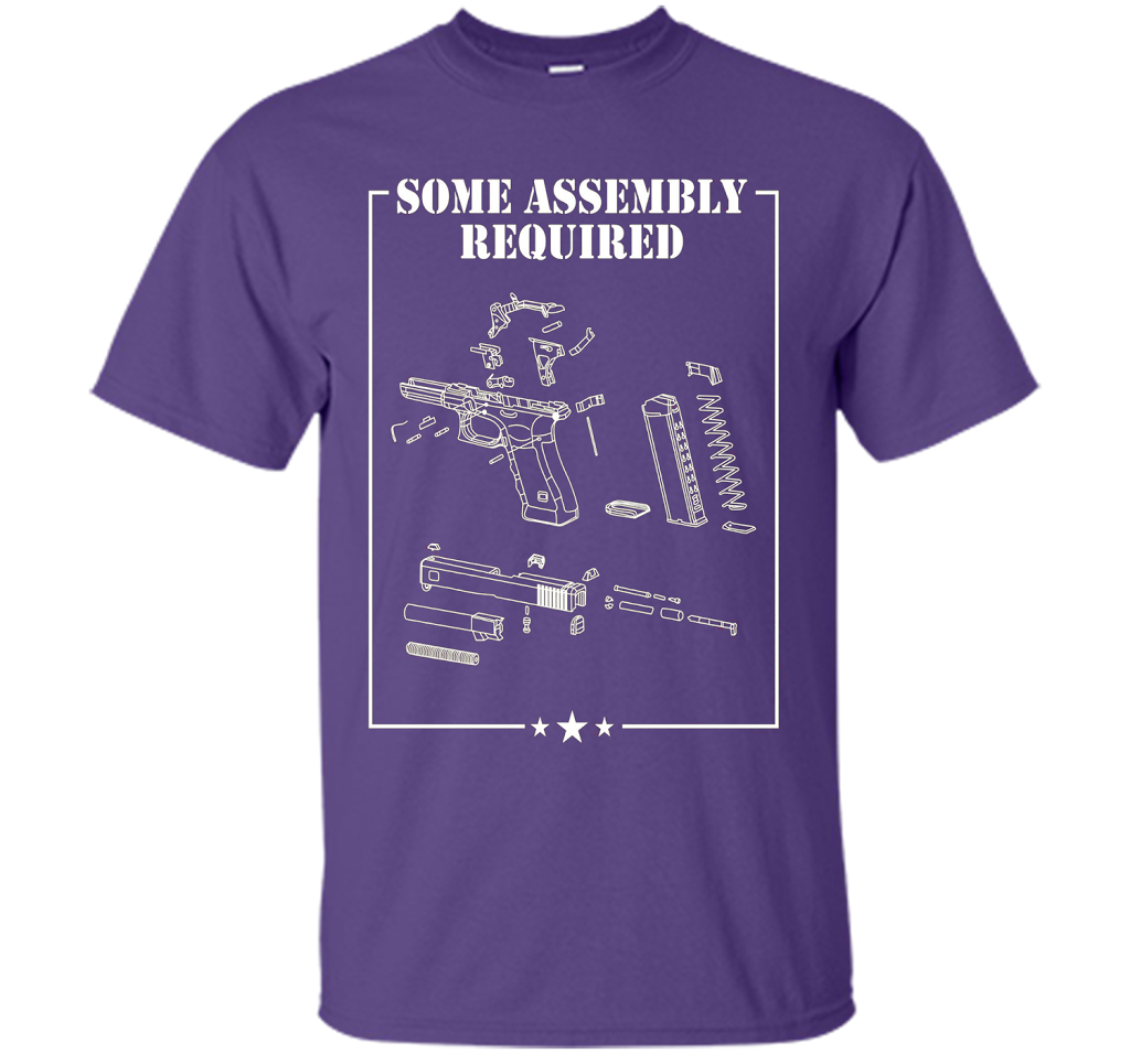 SOME ASSEMBLY REQUIRED SHOOTING RANGE T SHIRT shirt Purple