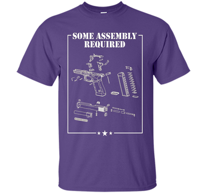 SOME ASSEMBLY REQUIRED SHOOTING RANGE T SHIRT shirt Purple