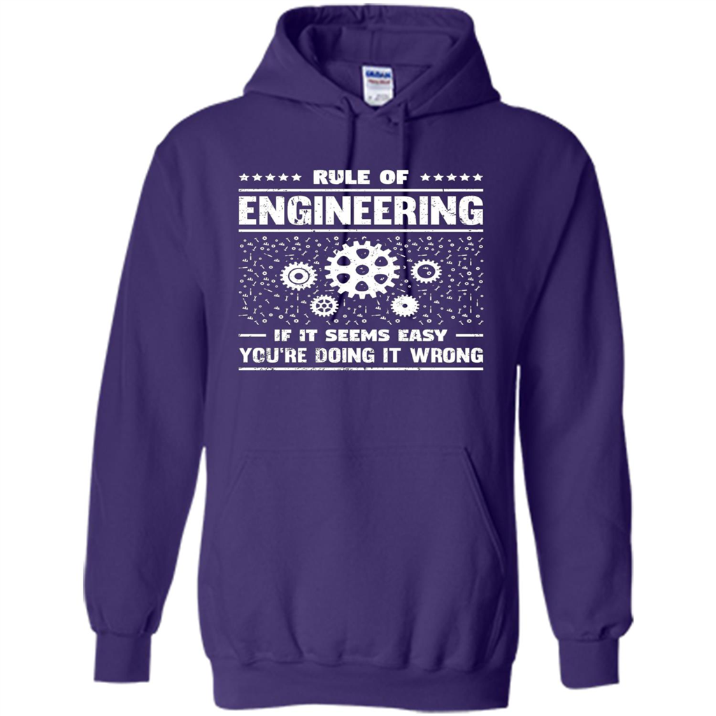 Funny Engineer T-Shirt Rule Of Engineering T-shirt Purple