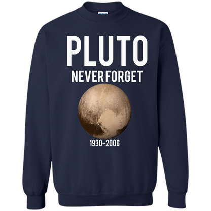 Funny Pluto Never Forget 1930-2006 T-shirt Navy