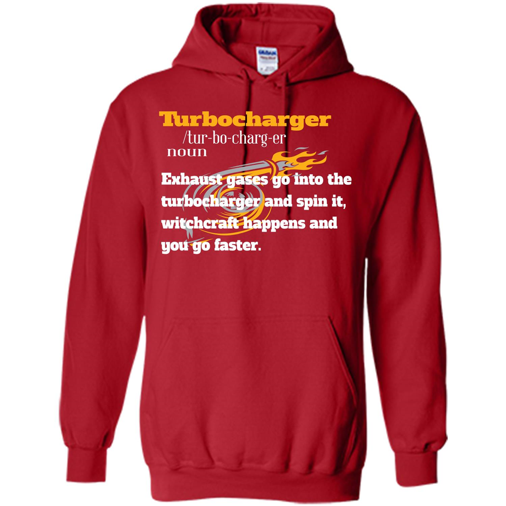 Car Lover T-shirt Turbocharger Exhaust Gases Go Into The Turbocharger Red