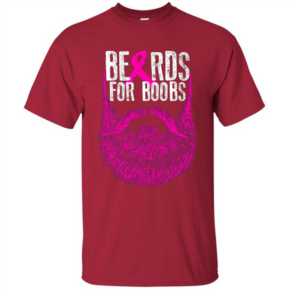 Beards For Boobs T-shirt Cardinal