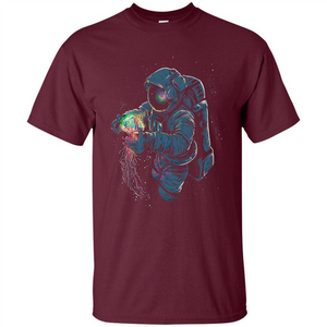 Space Rave T-shirt Jelly Fish Rainbow Astronaut Friends T-shirt