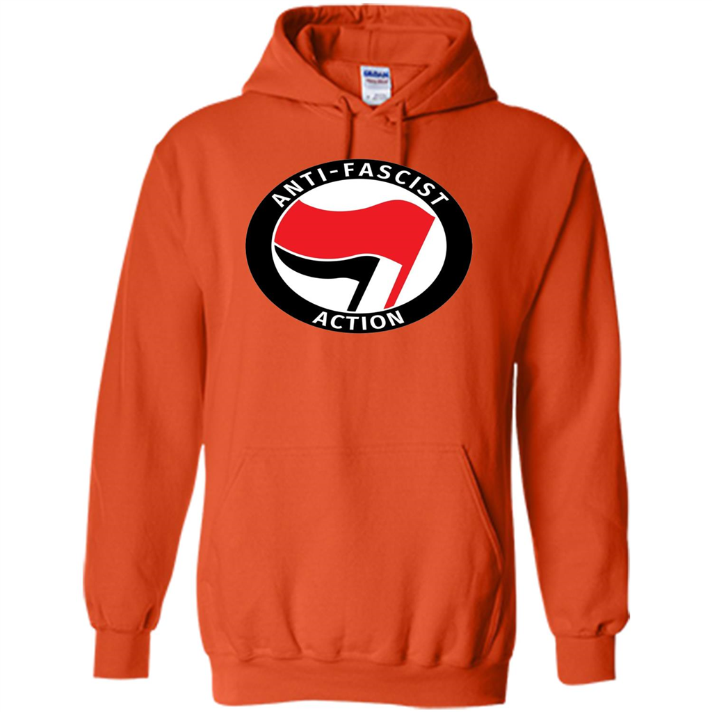 Anti - Fascist Action T-shirt Orange