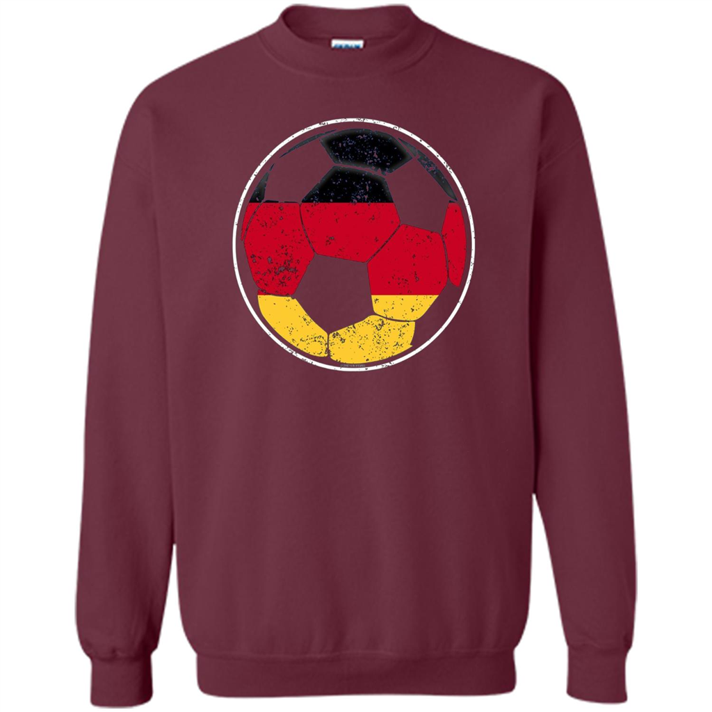 Germany Flag Soccer Ball Flag Soccer T-shirt Maroon