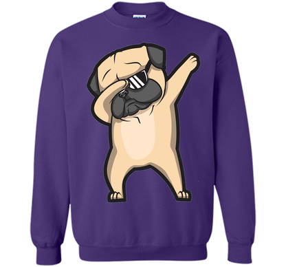 Dabbing Pug Shirt - Cute Funny Dog Dab T-Shirt t-shirt Purple