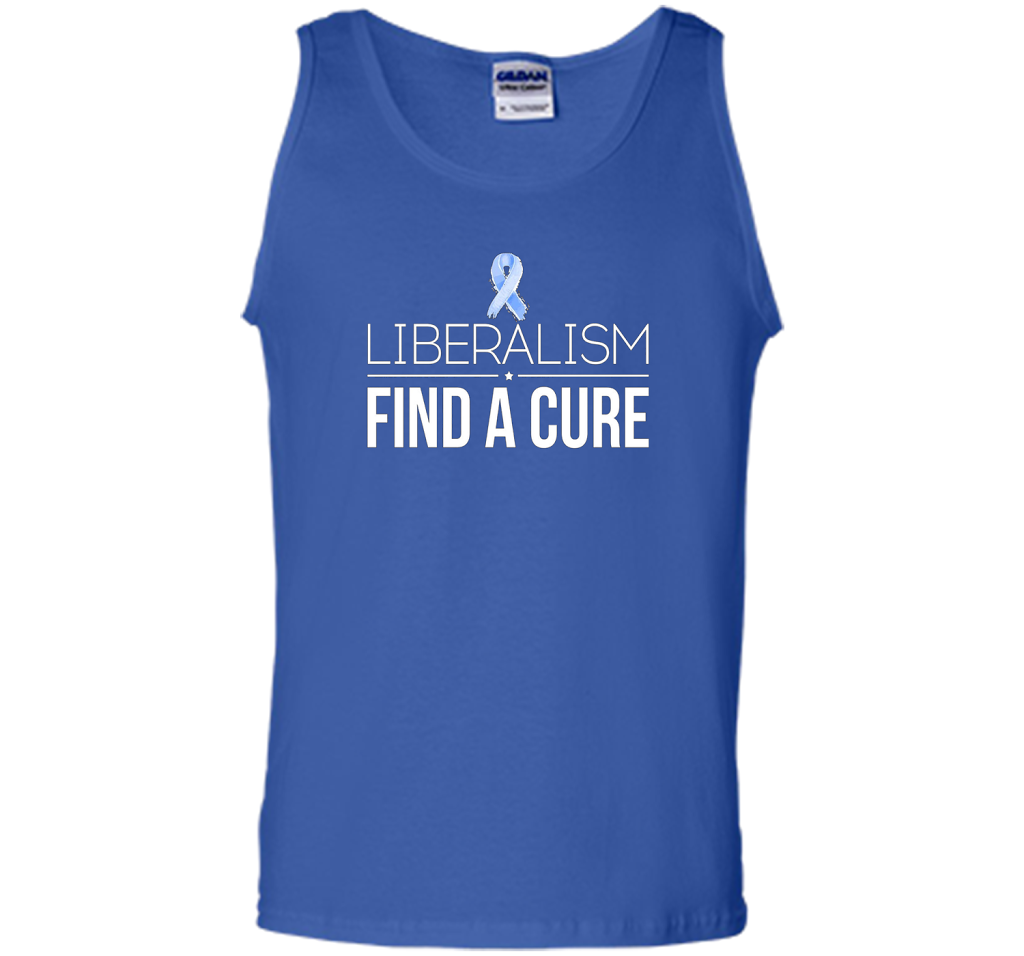 Liberalism Find a Cure T-Shirt. Democrat VS. Republican cool shirt Royal