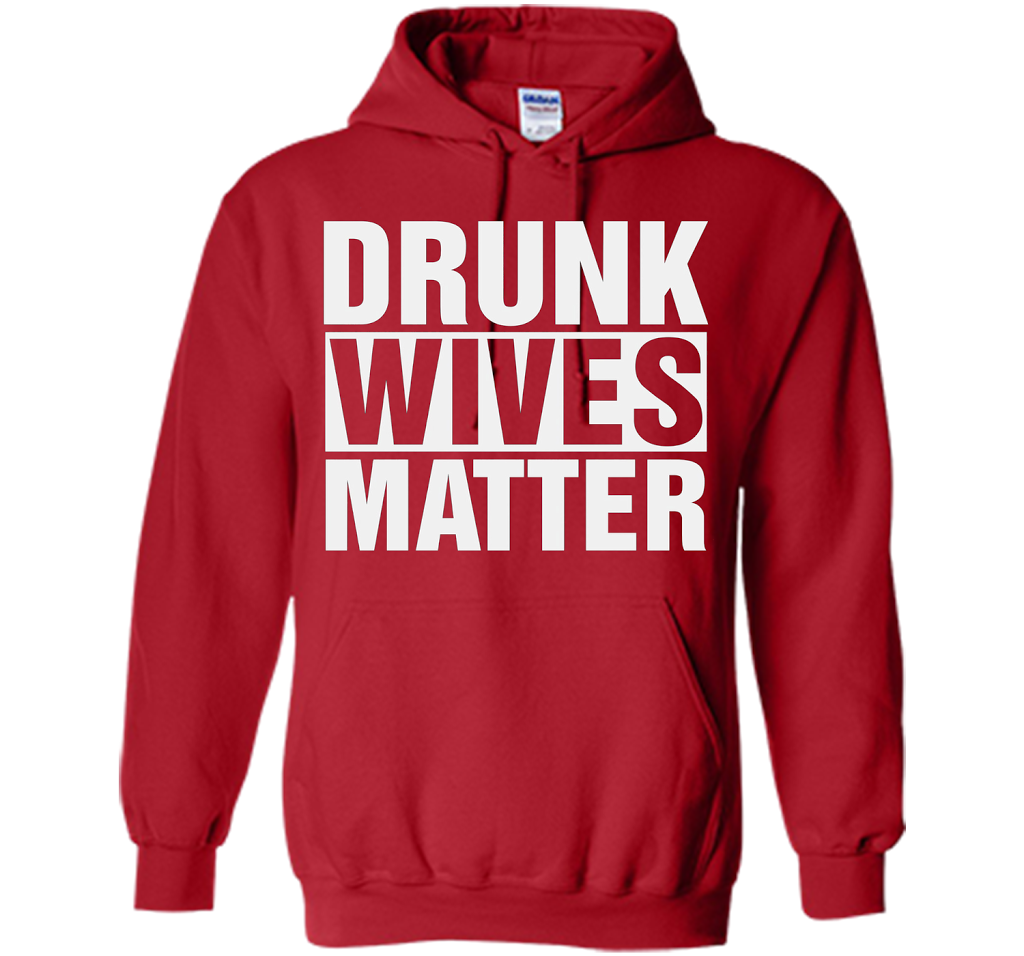 Wife T-shirt Drunk Wives Matter T-shirt Red