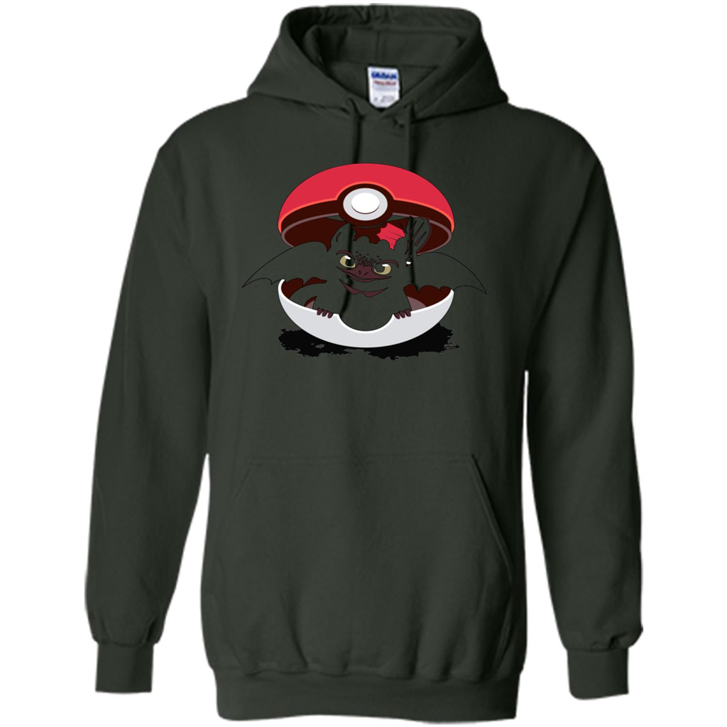Cartoon T-shirt How To Catch Your Dragon Forest Green