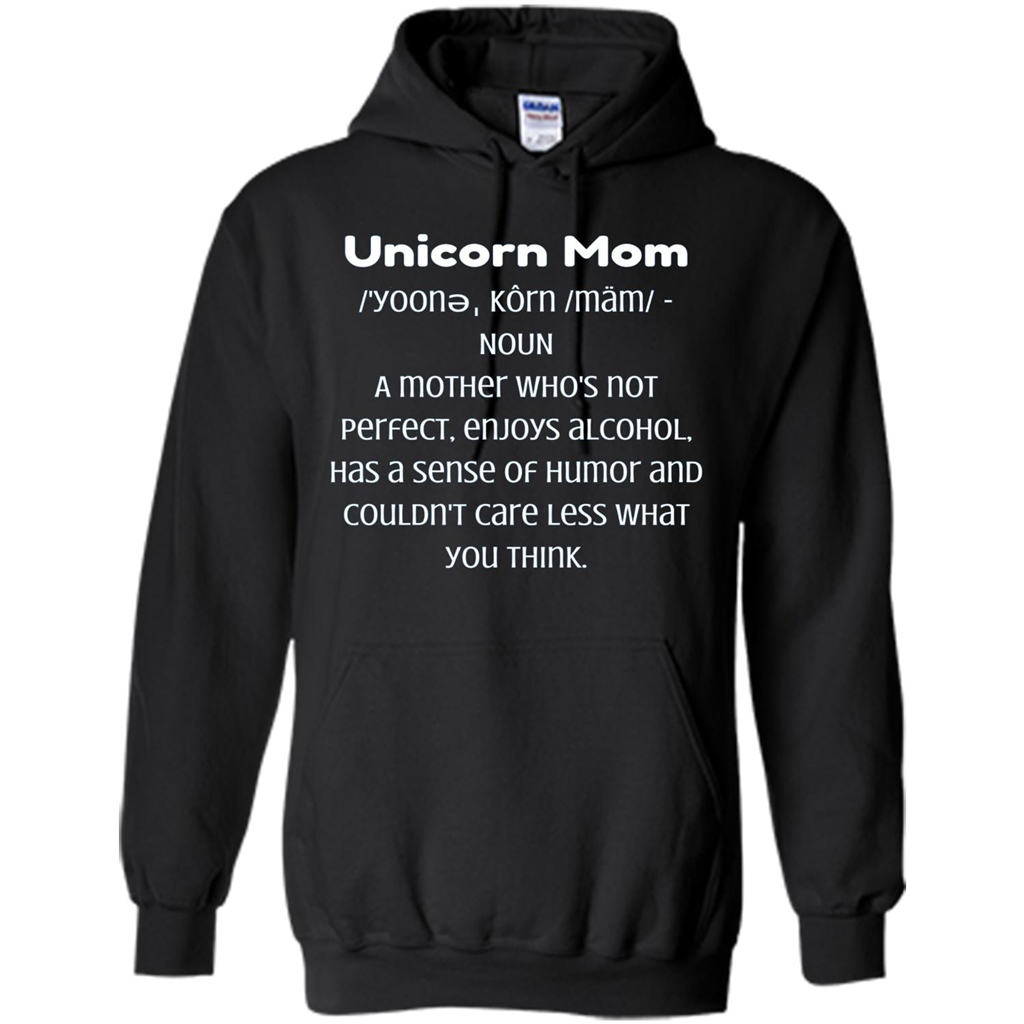Fun Mom T-shirt - Unicorn Mom Definition Black