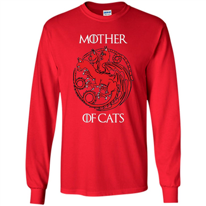 Cat Lovers T-shirt Mother of Cats Red