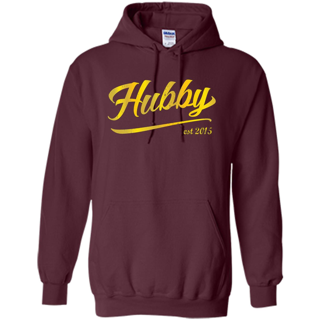 Hubby Wifey Est 2015 T-shirt Maroon