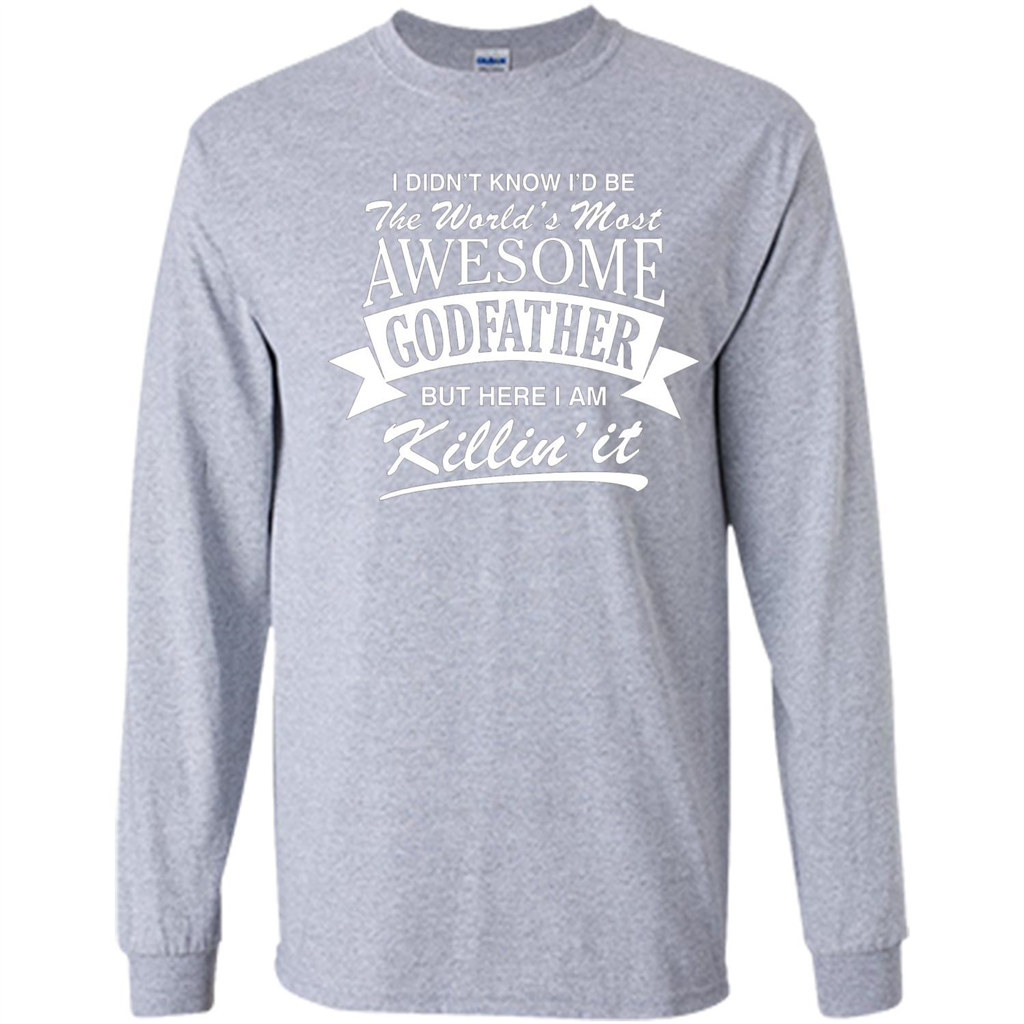 Men's World's Most Awesome Godfather T-shirt Sport Grey