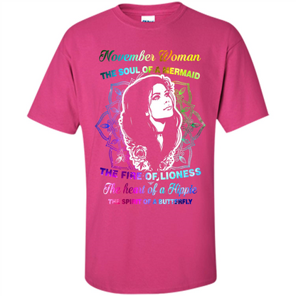 November Woman T-shirt The Heart Of A Hippie Heliconia