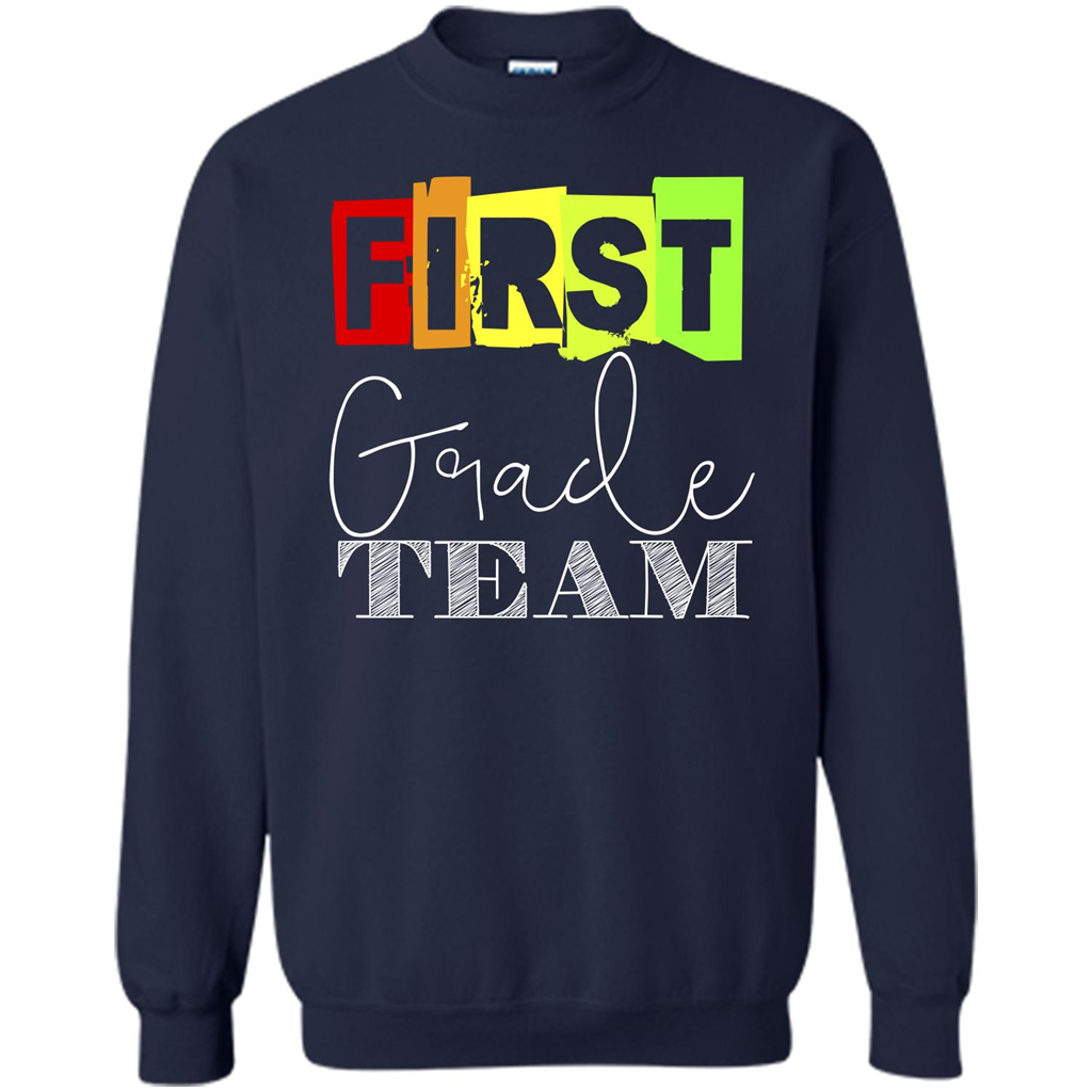 First Grade Team T-shirt School Day T-shirt Navy