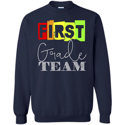 First Grade Team T-shirt School Day T-shirt Navy