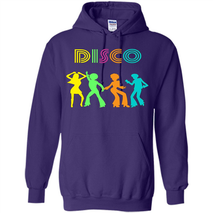 Disco Dancers Dancing Design T-shirt Purple