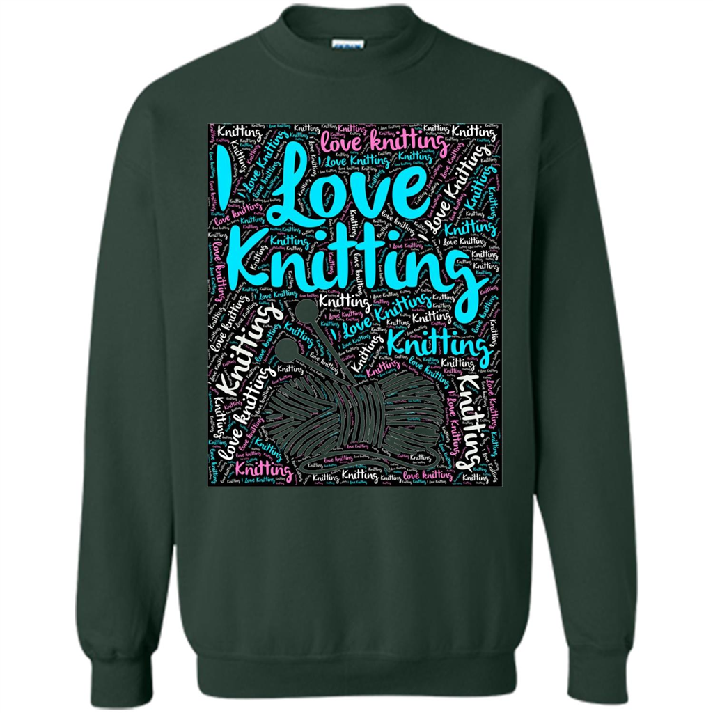 Knitting Wordcloud Knitter T-shirt Love Knitting