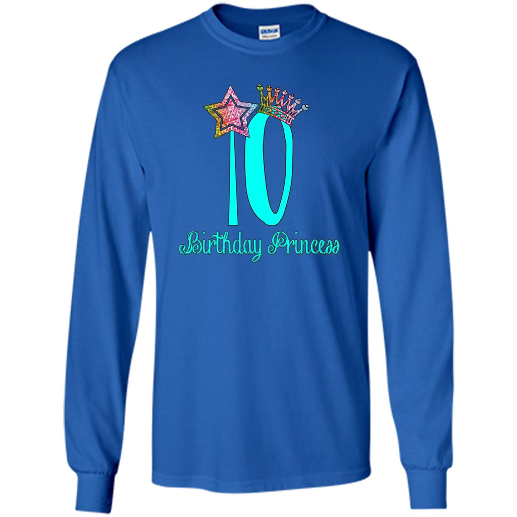 Birthday Princess Tiara T-shirt Tenth Birthday T-Shirt Royal