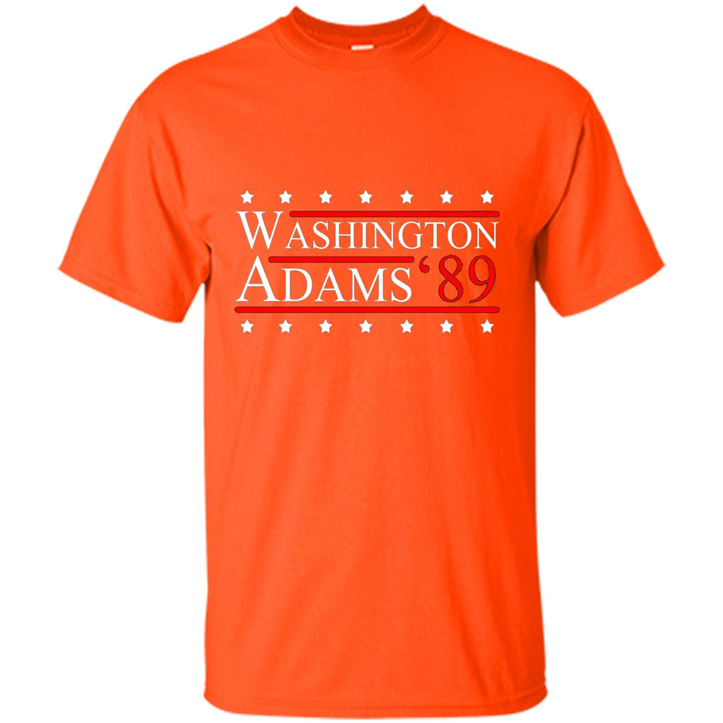 Washington Adams 1789 July 4th T-shirt Orange