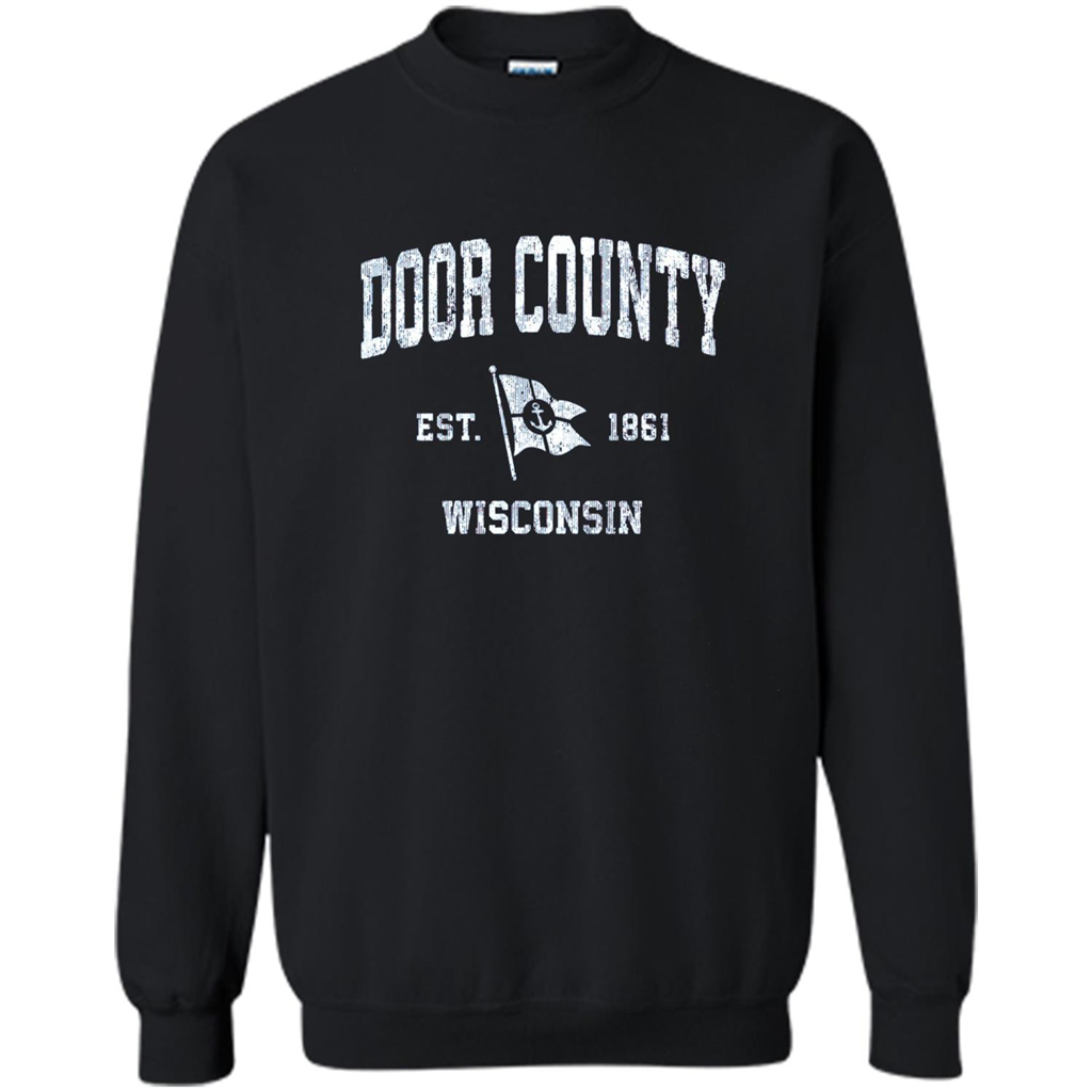 Door County Wisconsin WI Est 1861 T-shirt Black
