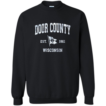 Door County Wisconsin WI Est 1861 T-shirt Black