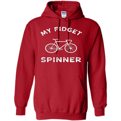 Funny Cool Cycling Mountain Biking T-shirt My Fidget Spinner Red