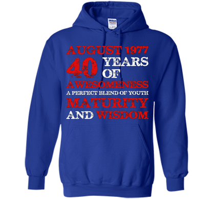 Vintage Limited August 1977 Edition - 40th Birthday Gift shirt Royal