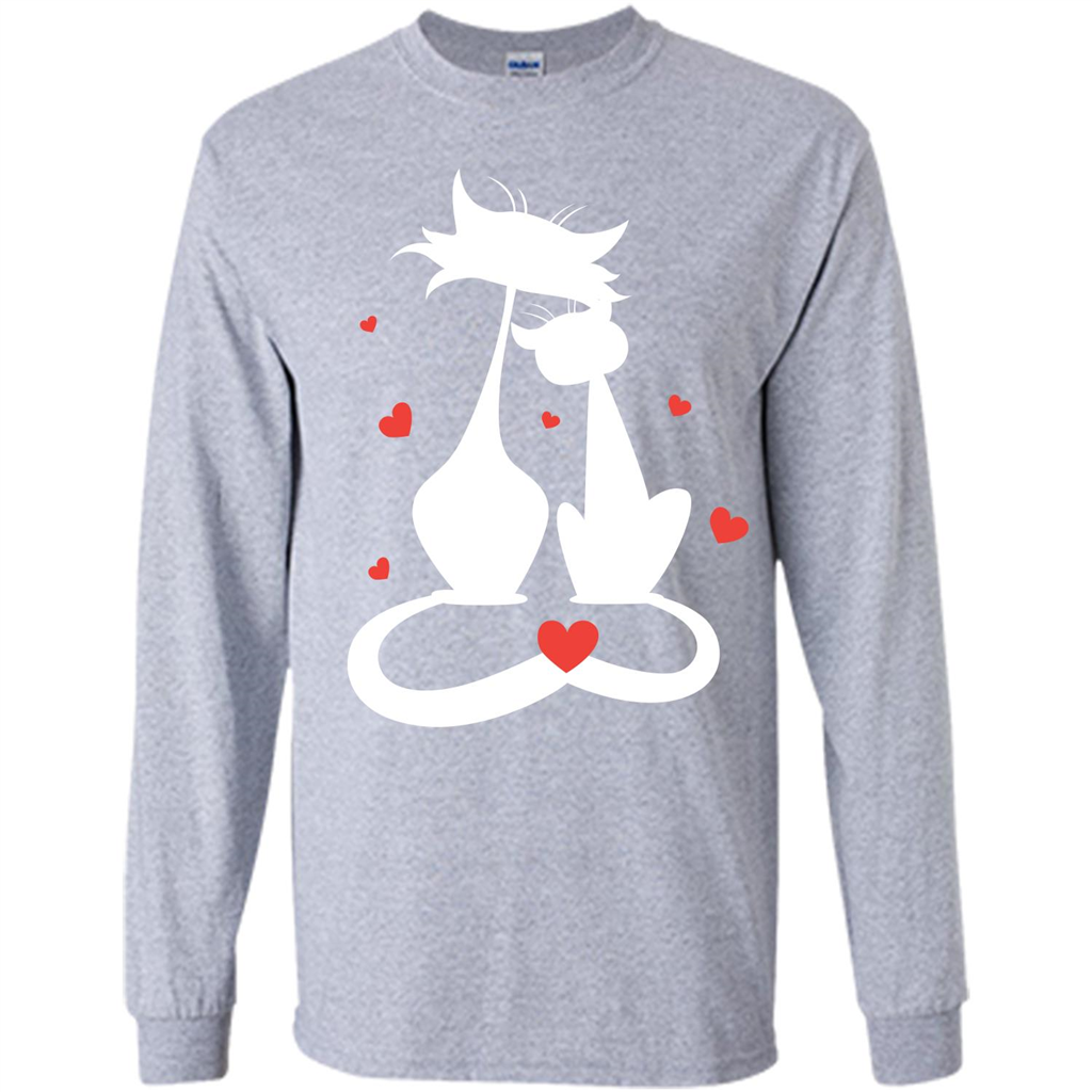 Cat Lover T-shirt Cat Couples Sport Grey