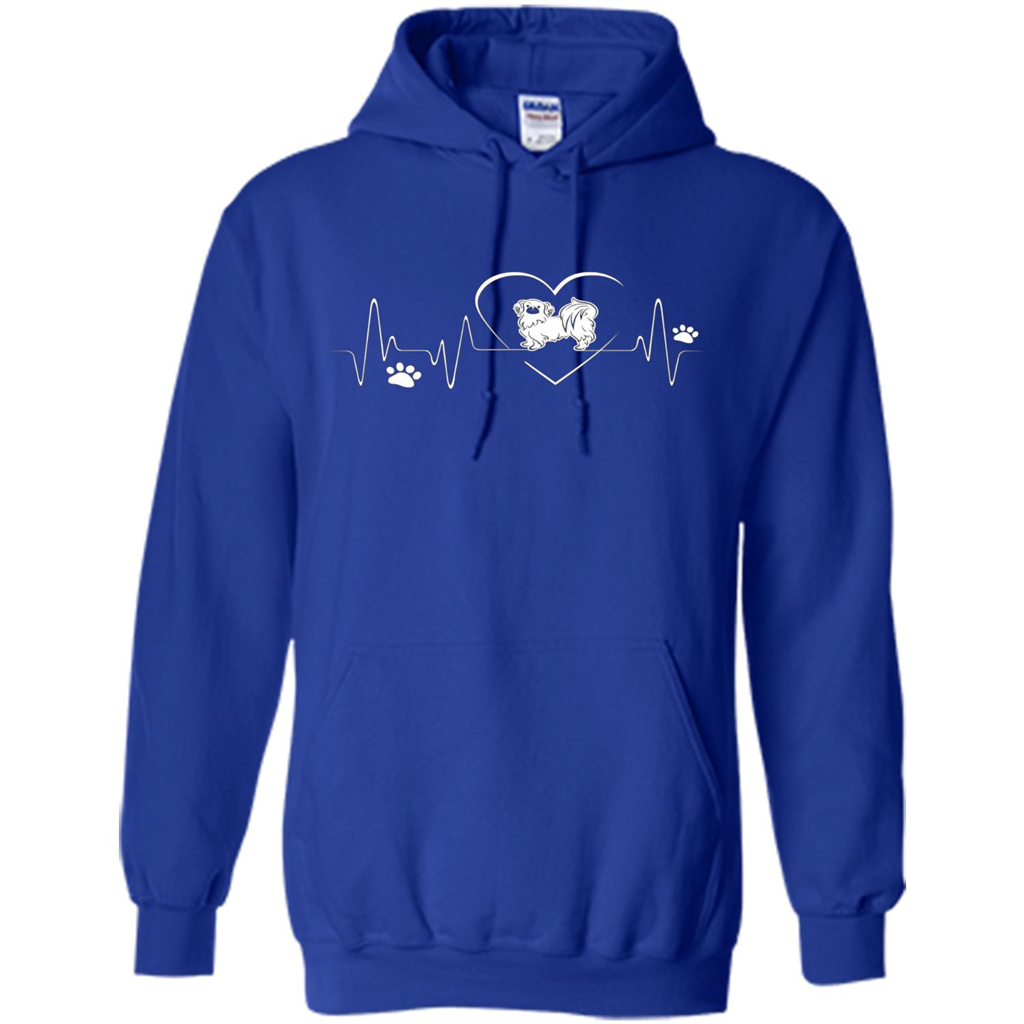 Pekehund T-shirt Pekehund Heart Beat T-shirt Royal