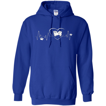 Pekehund T-shirt Pekehund Heart Beat T-shirt Royal