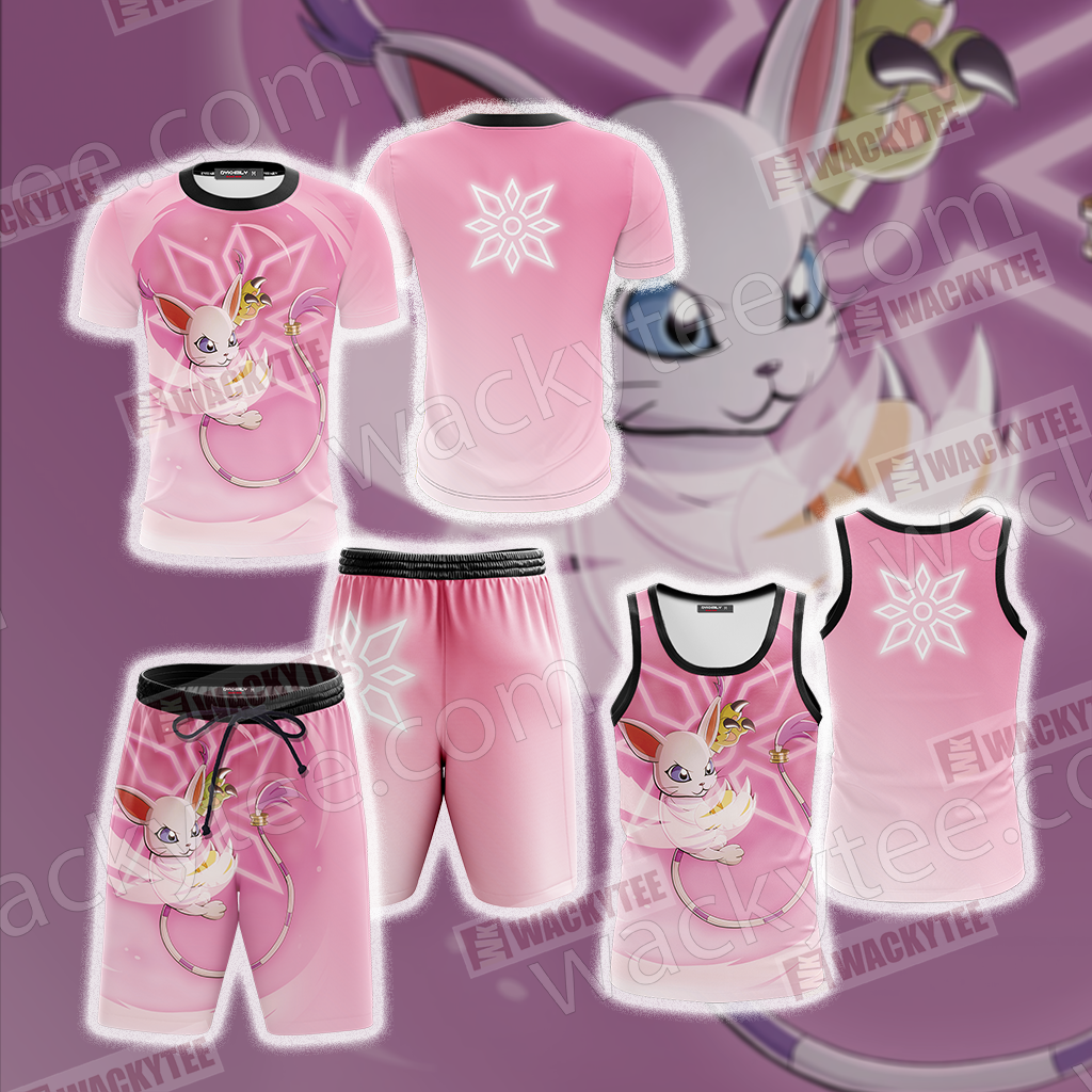 Digimon Gatomon 3D Beach Shorts