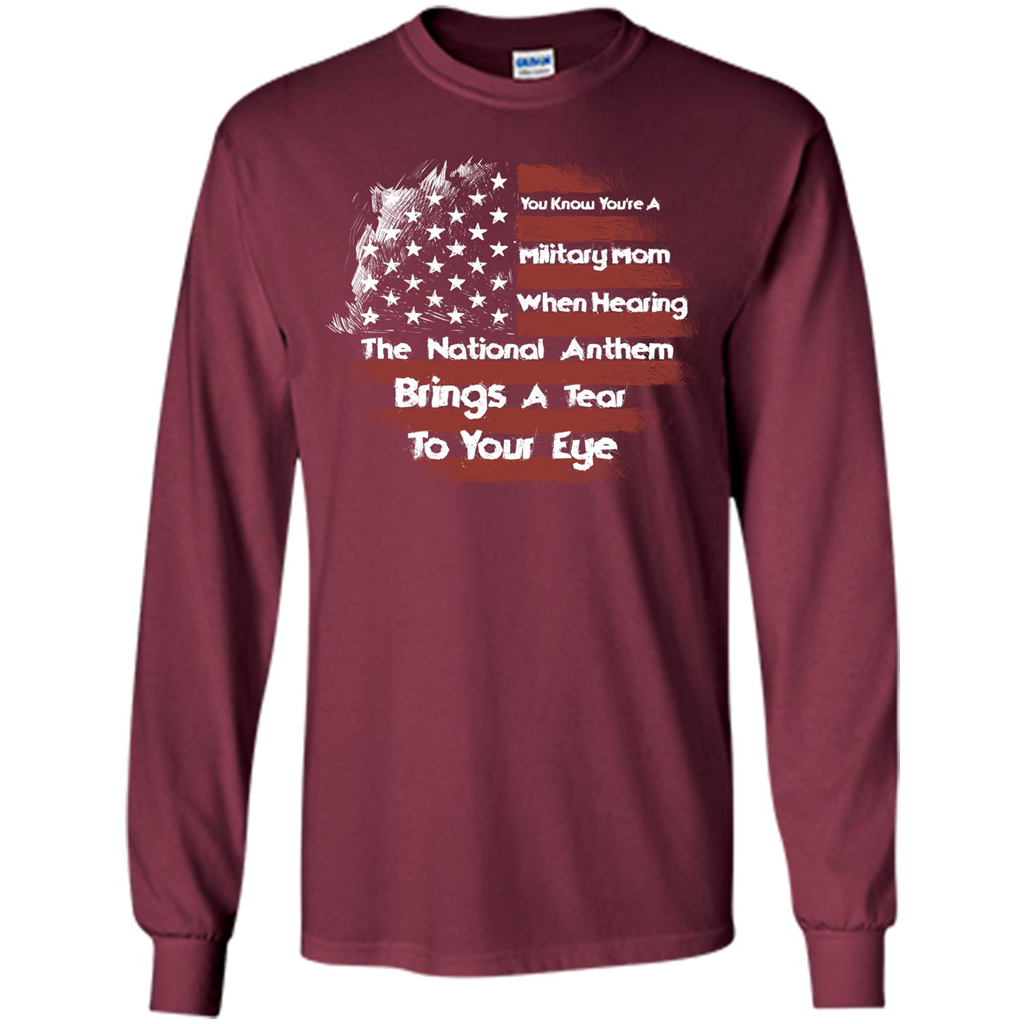Military Mom. You Know You're A Military Mom When T-shirt Maroon