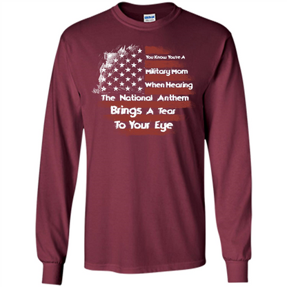 Military Mom. You Know You're A Military Mom When T-shirt Maroon