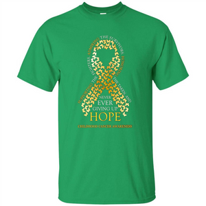 Childhood Cancer Awareness T-shirt Never Ever Giving Up Hope T-shirt