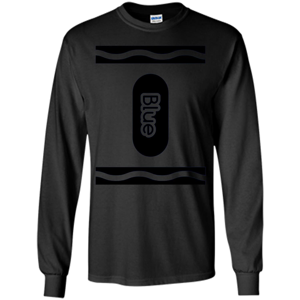 Blue Crayon Halloween Costume T-shirt Black