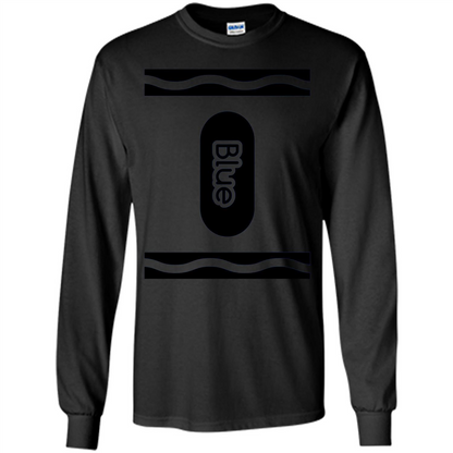 Blue Crayon Halloween Costume T-shirt Black