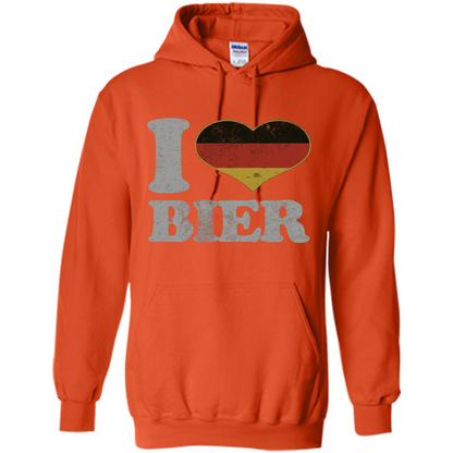 Oktoberfest T Shirt Germany Drinking Beer I Love Bier T-shirt Orange
